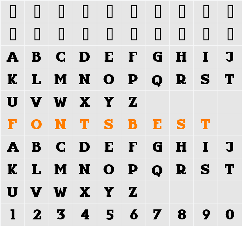 InfantylFat Character Map