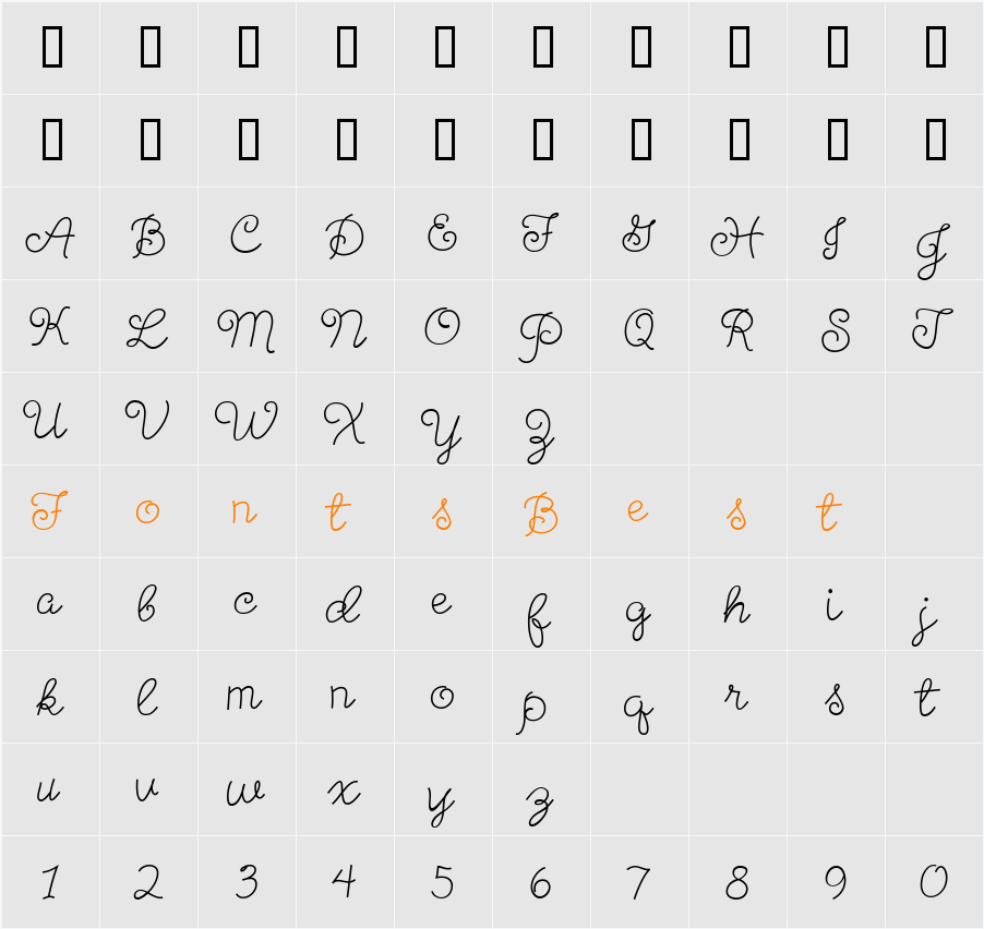 CK Windsong Character Map