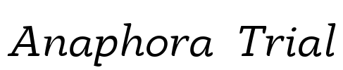 Anaphora  Trial Font Image