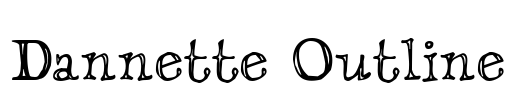 Dannette Outline Font Image