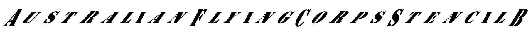 AustralianFlyingCorpsStencilB Font Image