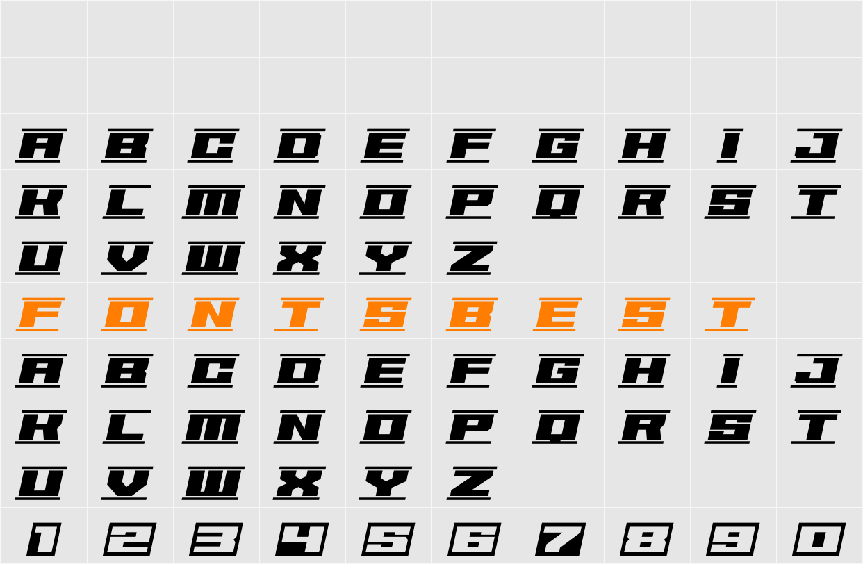 62DRAGZ Character Map