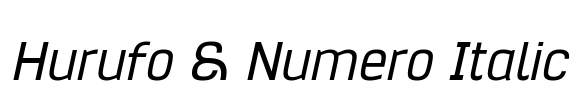 Hurufo & Numero Italic
