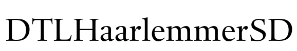 DTLHaarlemmerSD Font Image