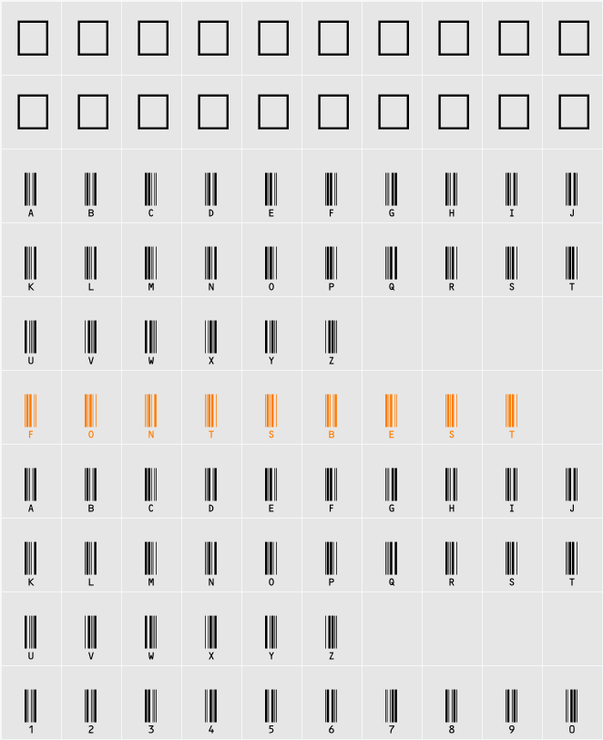 C39HrP60DlTt Character Map