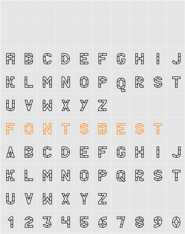 AC Thermes Outline Character Map