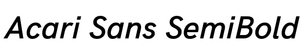 Acari Sans SemiBold Font Image