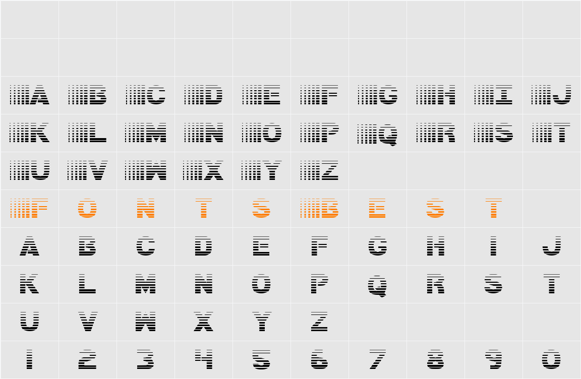 Bamf Gradient Character Map