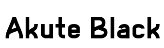 Akute Black Font Image