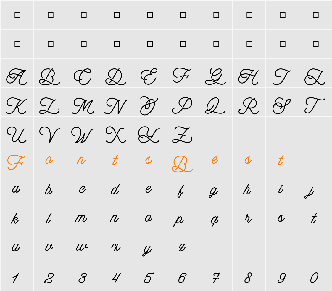 aaAaleyah_PersonalUseOnly Character Map