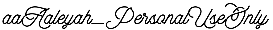 aaAaleyah_PersonalUseOnly Font Image