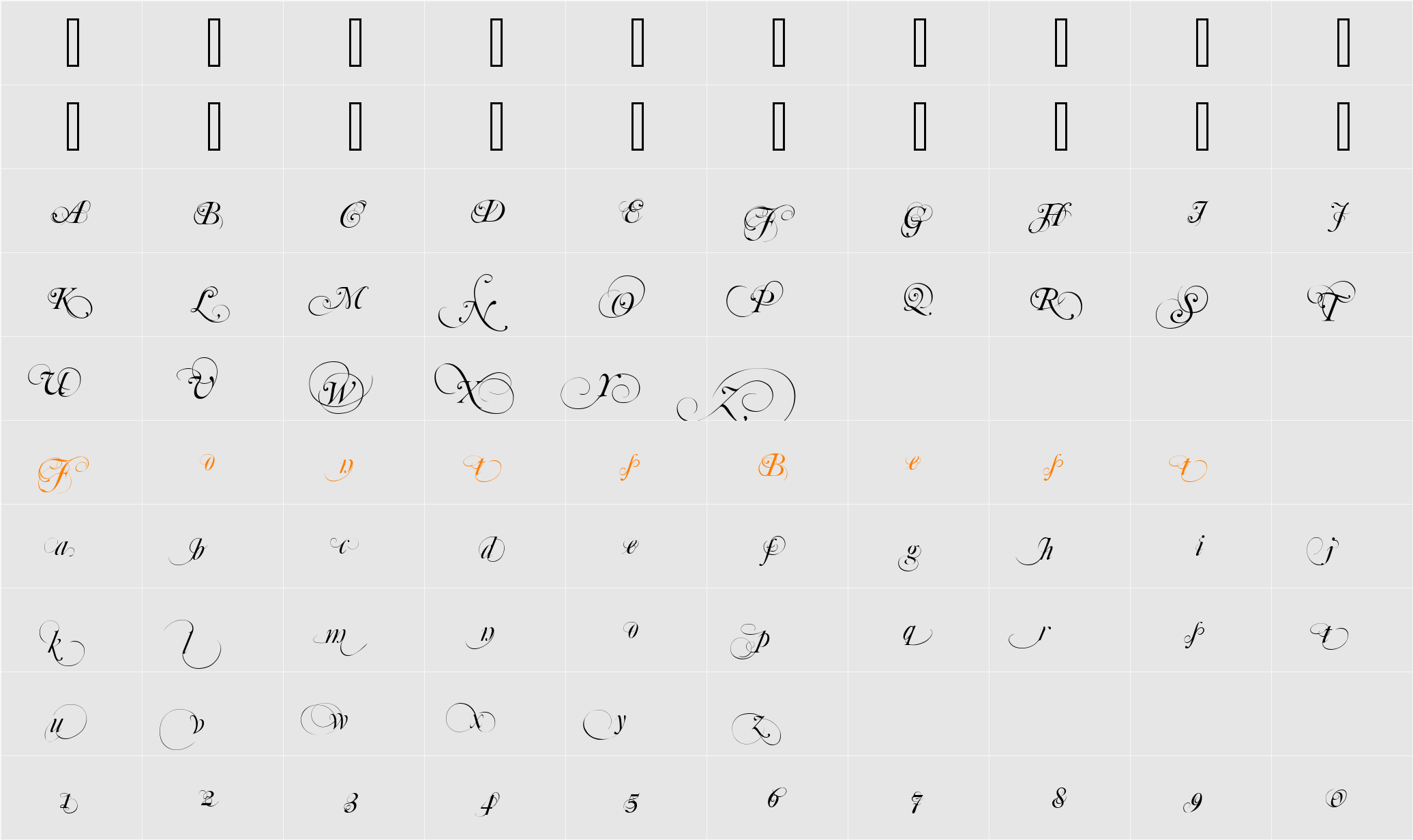 Mutlu Character Map