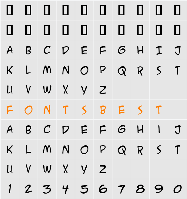 ACME Secret Agent BB Character Map