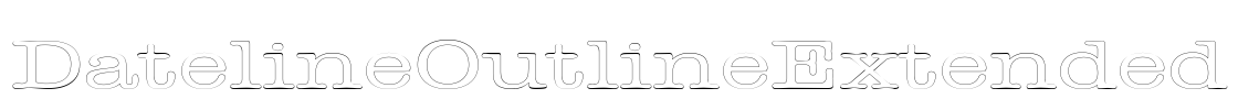 DatelineOutlineExtended Font Image