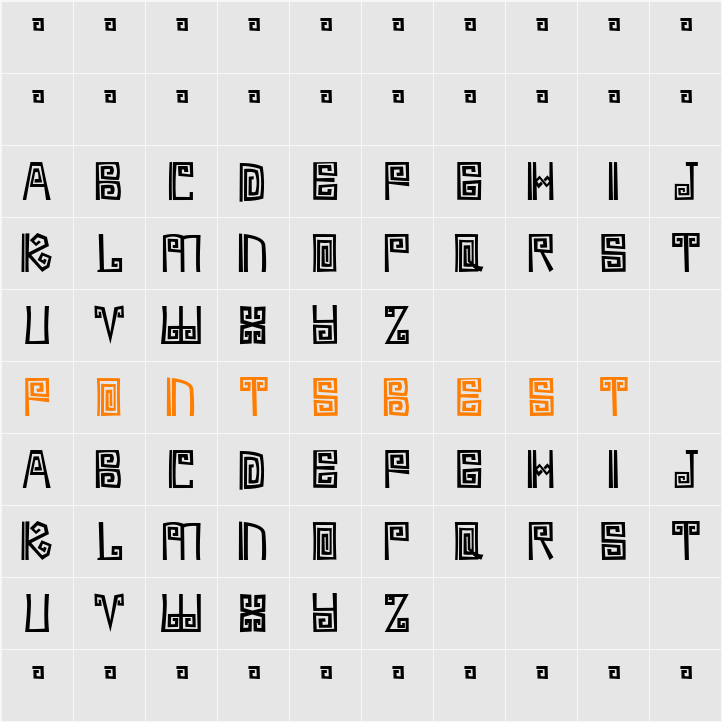 Ambages Character Map