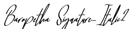 Baropetha Signature_Italic2 Font Image
