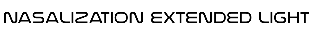 Nasalization Extended Light Font Image
