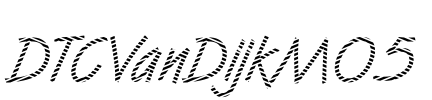DTCVanDijkM05 Font Image