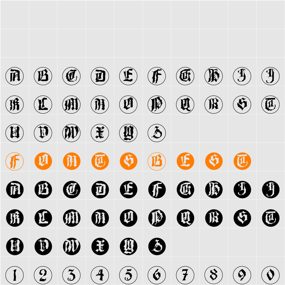Barlos-RandomRings Character Map