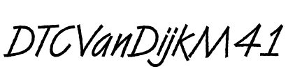 DTCVanDijkM41 Font Image