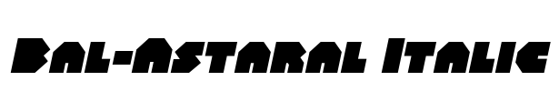 Bal-Astaral Italic Font Image