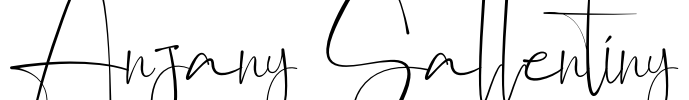 Anjany Sallentiny Font Image