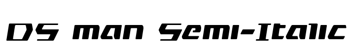 DS man Semi-Italic Font Image