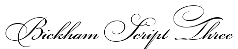 Bickham Script Three Font Image