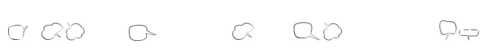 Freaky Comment Balloons LT Font Image