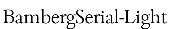 BambergSerial-Light Font Image