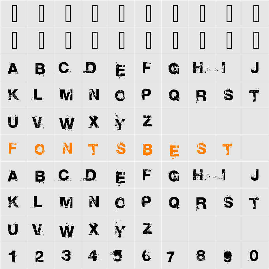 Base 02 Character Map