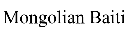 Mongolian Baiti Font Image