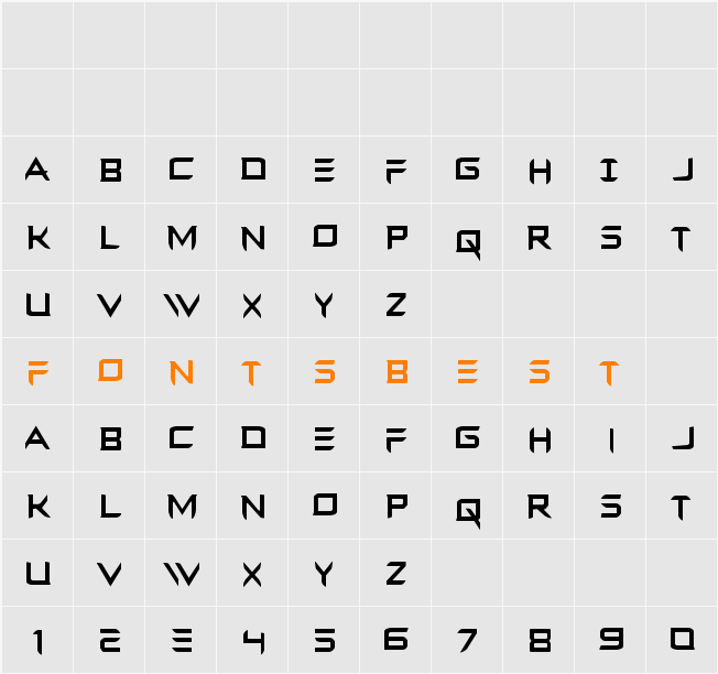 Ferret Face Condensed Character Map