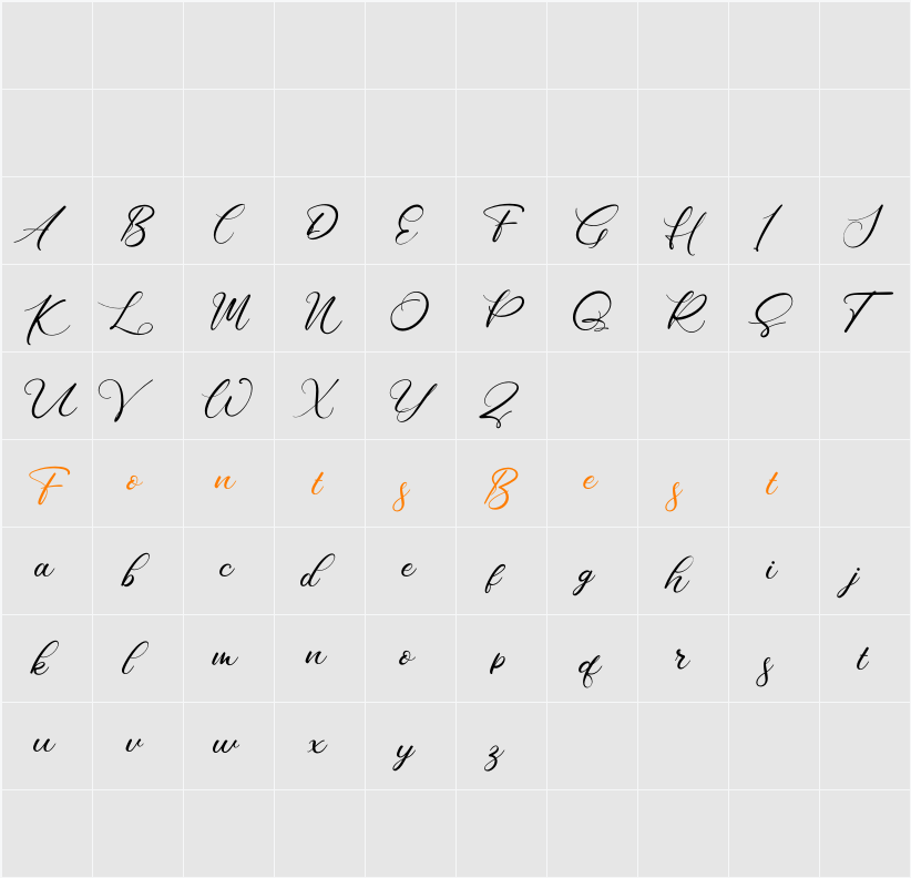 Beutiq Moment Character Map