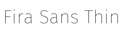 Fira Sans Thin Font Image