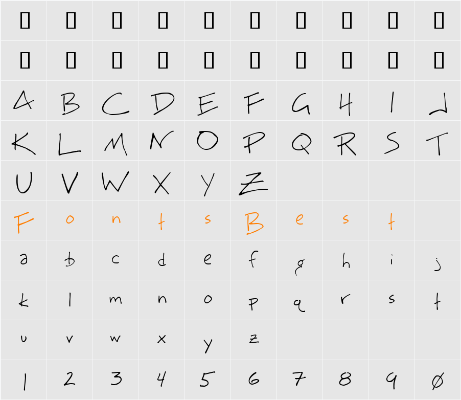 BigMisterC Character Map