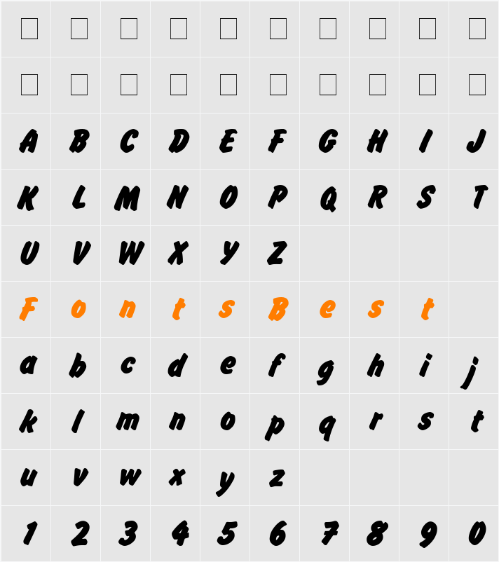 Flash Character Map