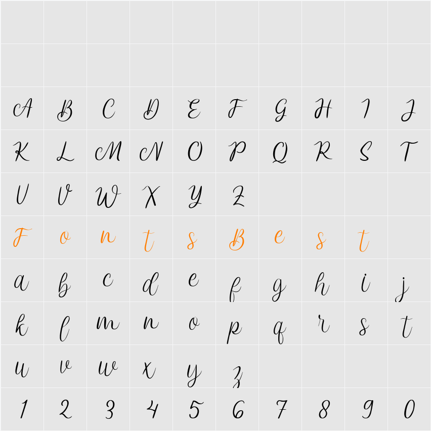 Andeeta Character Map