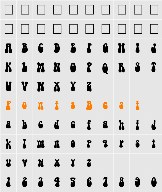 BARNABY Character Map