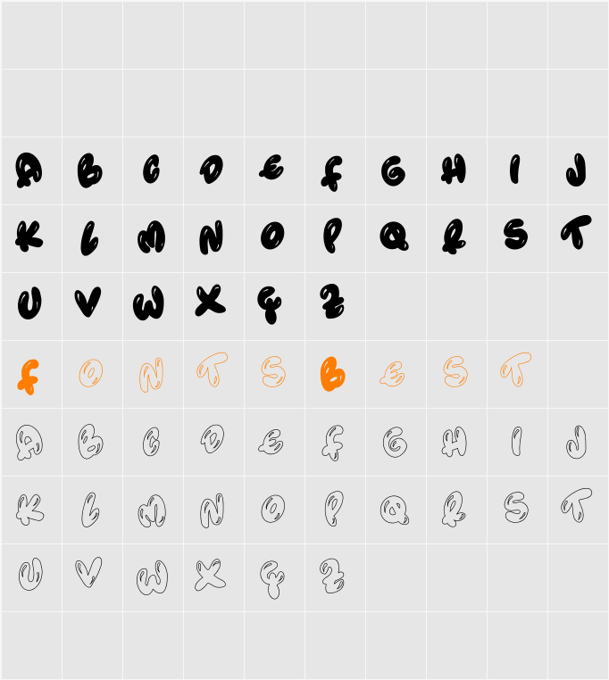 bolobolu Character Map