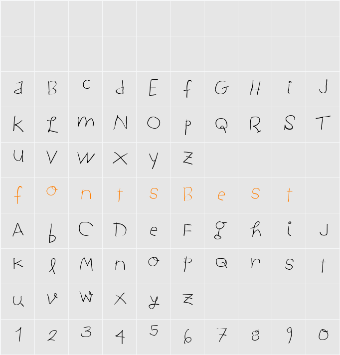 ChildWritten Character Map