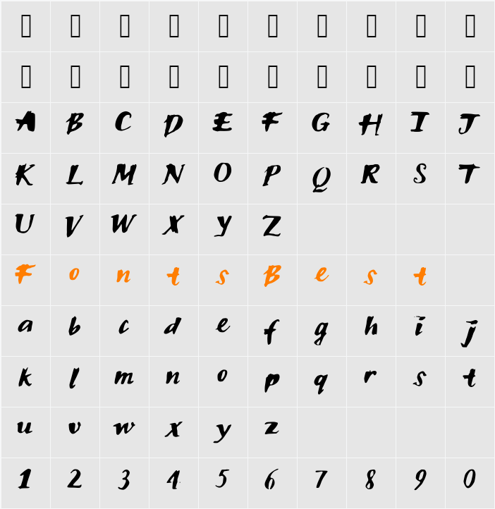 FirstDate Character Map