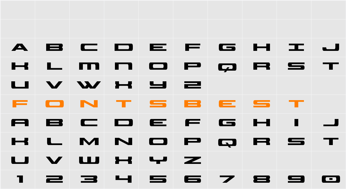 Classic Cobra Title Character Map