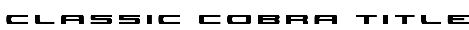 Classic Cobra Title Font Image