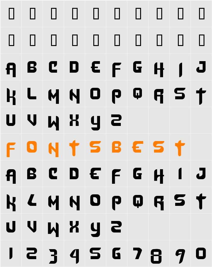 Dafunk2 Character Map