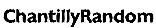 ChantillyRandom Font Image