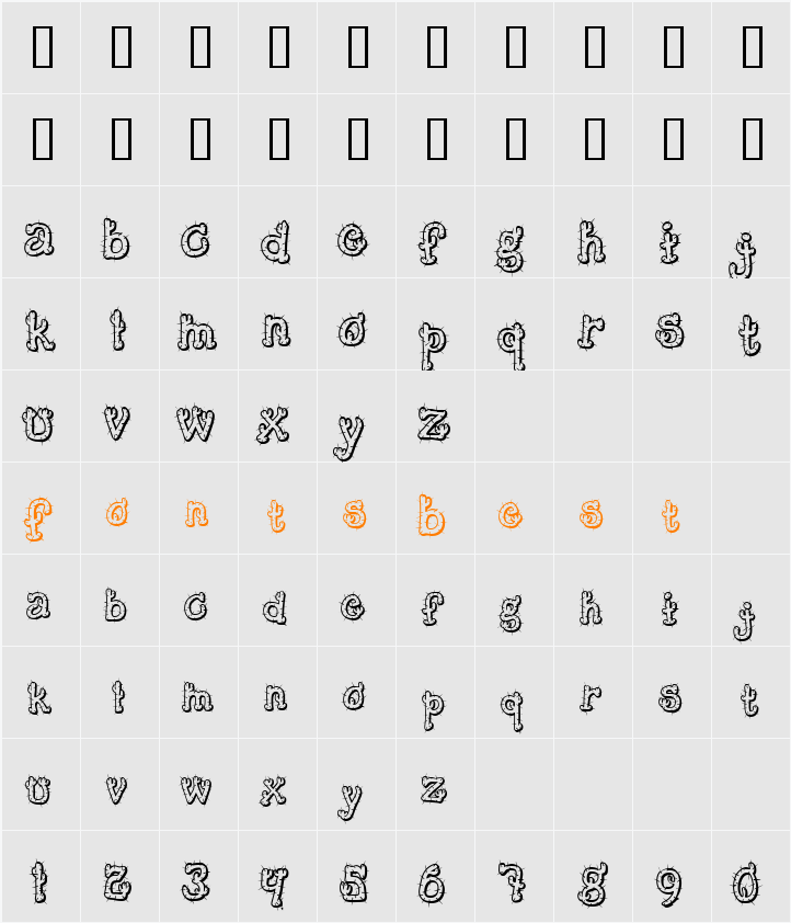 JI-Mooter Character Map