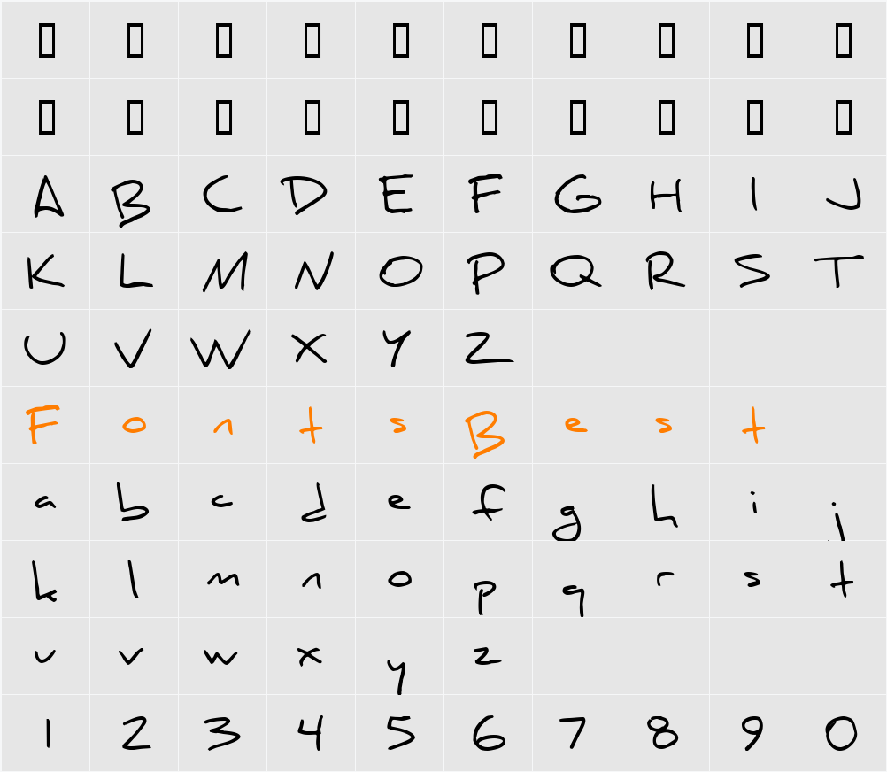 JI-Manges Character Map