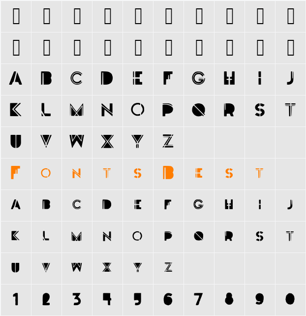 DarkFont Character Map