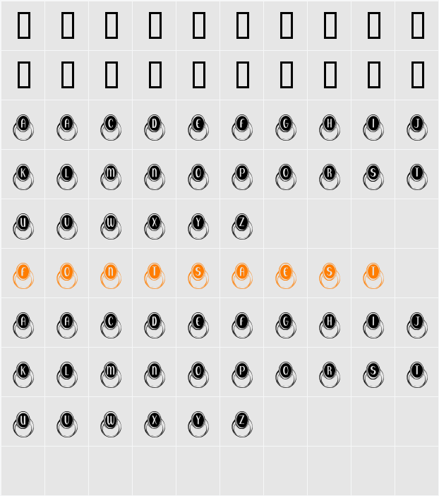 JI-Duelli Character Map